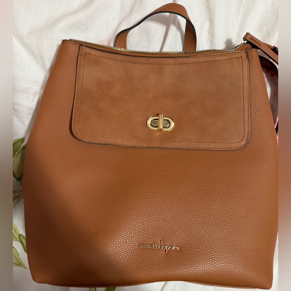 Nanette Lepore Brown Leather Backpack
